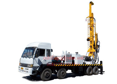 Giá tốt. Xe tải gắn trên đầu Máy khoan giếng khoan 8 X 4 Nhiệm vụ nặng nề bằng cách khoan bùn / máy nén khí trực tuyến
