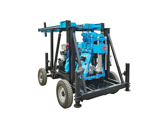 Giá tốt. 22hp Động cơ diesel 200m Giàn khoan giếng thủy lực Màu xanh lam trực tuyến
